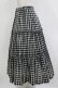 画像2: Jane Marple / シャーリングチェックティアードスカート  ブラック H-26-01-14-011-JM-SK-KB-ZH (2)