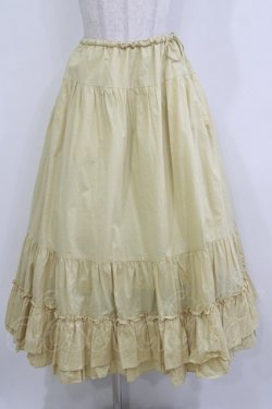 画像1: Jane Marple / フレンチドットティアードスカート  french mustard×sax H-26-01-14-015-JM-SK-KB-ZH