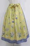 画像1: Jane Marple / Miss Daisyのタックスカート  イエロー×ラベンダー H-26-01-14-016-JM-SK-KB-ZH (1)