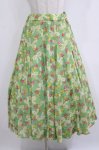 画像1: Jane Marple Dans Le Salon / Granny's ribbonのゴアードスカート  グリーン H-26-01-14-018-JM-SK-KB-ZH (1)