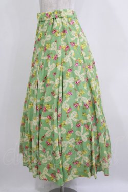 画像2: Jane Marple Dans Le Salon / Granny's ribbonのゴアードスカート  グリーン H-26-01-14-018-JM-SK-KB-ZH