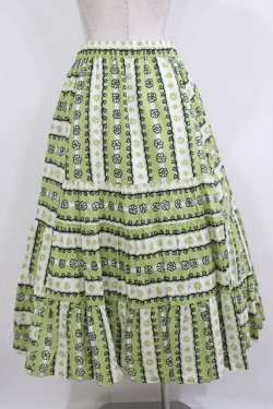 画像3: Jane Marple Dans Le Salon / Autumn gardenスウィッチングスカート M ピスタチオ×アイボリー H-26-01-14-020-JM-SK-KB-ZH