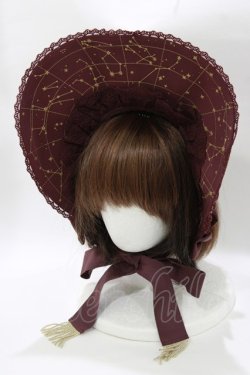 画像1: Angelic Pretty / メルカトル骨董品店ボンネット  ボルドー H-26-01-15-040-AP-AC-NS-ZH