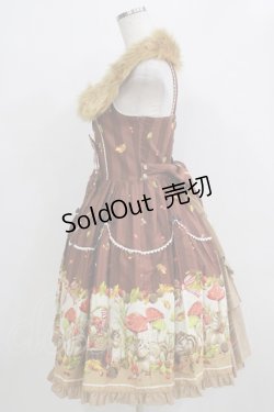 画像2: metamorphose / 森の小さな住人ファーえりジャンパースカート Free ブラウン H-26-01-15-044-ME-OP-NS-ZH