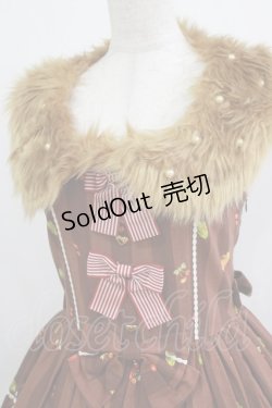 画像4: metamorphose / 森の小さな住人ファーえりジャンパースカート Free ブラウン H-26-01-15-044-ME-OP-NS-ZH