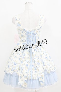 画像3: metamorphose / 花柄シフォンフリルジャンパースカート Free オフ/ブルー H-26-01-15-045-ME-OP-NS-ZH