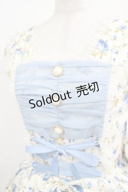 画像4: metamorphose / 花柄シフォンフリルジャンパースカート Free オフ/ブルー H-26-01-15-045-ME-OP-NS-ZH