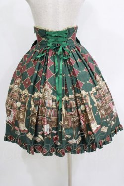 画像3: metamorphose / 主の書斎ハイウエストスカート Free グリーン H-26-01-15-050-ME-SK-NS-ZH