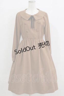 画像1: Fi.n.t / リボンタイ付きダブル釦ワンピース Free  H-26-01-15-051-CA-OP-NS-ZH