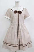 Amavel / ストライプワンピース Free ブラウン H-26-01-15-053-CA-OP-NS-ZH
