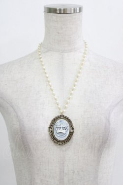 画像2: metamorphose / カメオネックレス  ブルー H-26-01-15-005-ME-AC-NS-ZH