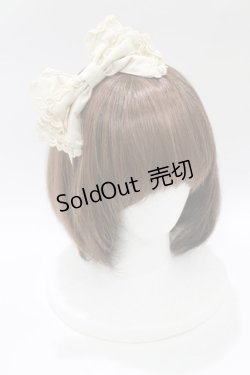 画像1: Angelic Pretty / 乙女のハートななめリボンカチューシャ  アイボリー H-26-01-15-007-AP-AC-NS-ZH