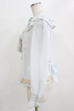 画像2: metamorphose / シフォンチュールブラウス Free サックス H-26-01-15-073-ME-BL-NS-ZH