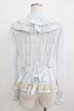 画像3: metamorphose / シフォンチュールブラウス Free サックス H-26-01-15-073-ME-BL-NS-ZH