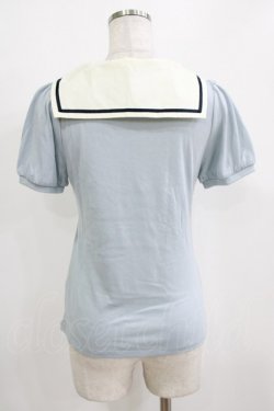 画像3: axes femme POETIQUE / 襟デザイン半袖カットソー M サックス H-26-01-15-075-AX-TO-NS-ZH