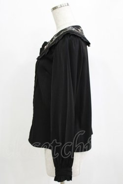 画像2: Amavel / シャンデリア刺繍入りブラウス Free ブラック H-26-01-15-080-CA-BL-NS-ZH