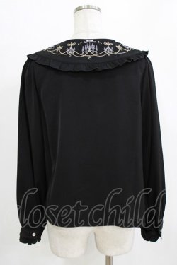 画像3: Amavel / シャンデリア刺繍入りブラウス Free ブラック H-26-01-15-080-CA-BL-NS-ZH