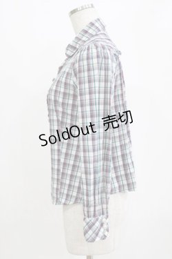 画像2: Amavel / チェックブラウス Free ホワイト H-26-01-15-087-CA-BL-NS-ZH