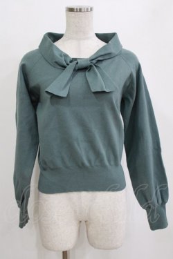 画像1: F&A / ボウタイニットプルオーバー Free L/GREEN H-26-01-15-090-LO-TO-NS-ZH