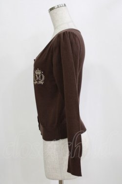 画像2: metamorphose / エンブレム刺繍カーディガン Free ブラウン H-26-01-15-091-ME-TO-NS-ZH