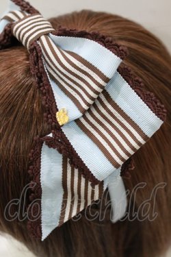 画像2: BABY,THE STARS SHINE BRIGHT / ストライプリボンカチューシャ  サックス H-26-01-15-012-BA-AC-NS-ZH