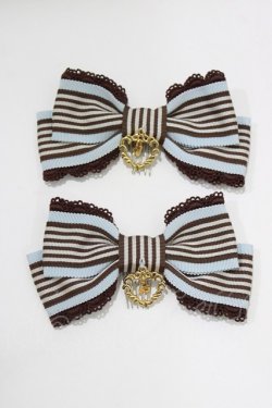 画像2: BABY,THE STARS SHINE BRIGHT / ストライプリボンコーム  サックス H-26-01-15-017-BA-AC-NS-ZH