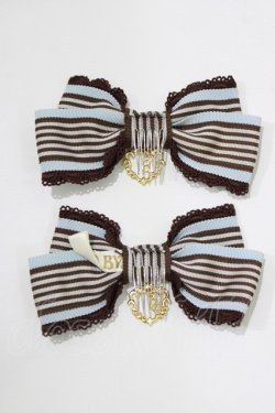 画像3: BABY,THE STARS SHINE BRIGHT / ストライプリボンコーム  サックス H-26-01-15-017-BA-AC-NS-ZH