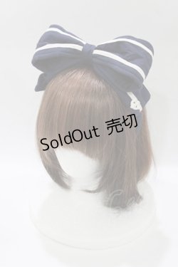 画像1: metamorphose / セーラーリボンカチューシャ  ネイビー H-26-01-15-029-ME-AC-NS-ZH