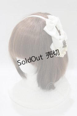 画像1: ALICE and the PIRATES / レディーパール2個リボンカチューシャ  オフ H-26-01-15-030-PA-AC-NS-ZH