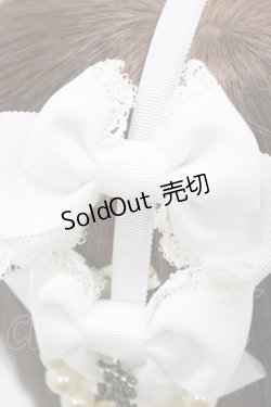 画像3: ALICE and the PIRATES / レディーパール2個リボンカチューシャ  オフ H-26-01-15-030-PA-AC-NS-ZH