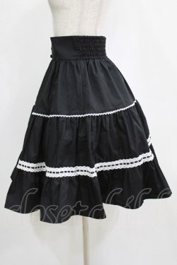 画像2: Eri Aino's collaboration / シャーロットの水曜日 フリルフレアスカート S ブラック H-26-01-16-026-PU-TO-NS-ZH