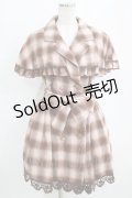 LIZ LISA / チェックケープワンピース Free ブラウン H-26-01-16-028-LO-OP-NS-ZH