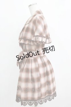 画像2: LIZ LISA / チェックケープワンピース Free ブラウン H-26-01-16-028-LO-OP-NS-ZH