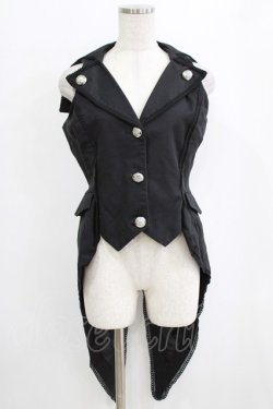 画像1: ALICE and the PIRATES / 燕尾ベスト Free ブラック H-26-01-16-033-PA-TO-NS-ZH