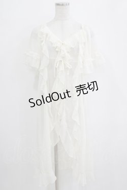 画像1: axes femme / ラッフルフリルガウン Free アイボリー H-26-01-16-034-AX-TO-NS-ZH