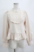 FLC / MINA*ペプラムブラウス M アイボリー H-26-01-16-039-LO-BL-NS-ZH