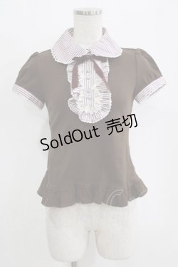 画像1: Angelic Pretty / ブリジットストライプカットソー Free ブラウン H-26-01-16-040-AP-TO-NS-ZH