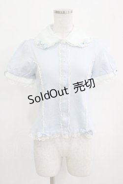 画像1: metamorphose / 半袖カットソーブラウス Free サックス H-26-01-16-042-ME-TO-NS-ZH