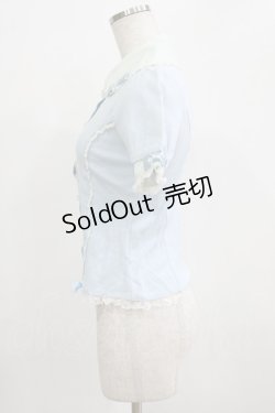 画像2: metamorphose / 半袖カットソーブラウス Free サックス H-26-01-16-042-ME-TO-NS-ZH