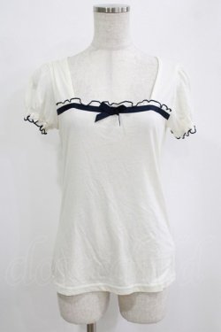 画像1: Ank Rouge / リボントップス M オフ/ネイビー H-26-01-16-044-CA-TO-NS-ZH