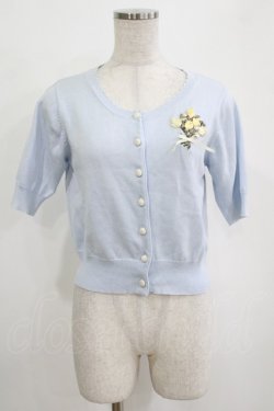 画像1: Fi.n.t / リボン刺繍カーディガン  サックス H-26-01-16-047-CA-TO-NS-ZH