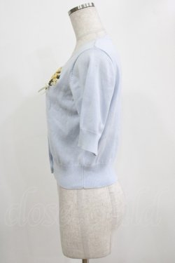 画像2: Fi.n.t / リボン刺繍カーディガン  サックス H-26-01-16-047-CA-TO-NS-ZH