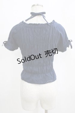 画像3: metamorphose / シャーリングフリルカットソー Free ネイビー H-26-01-16-048-ME-TO-NS-ZH