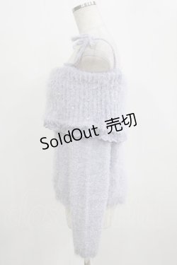 画像2: axes femme / オフショルダーフェザープルオーバー M ラベンダー H-26-01-16-052-AX-TO-NS-ZH