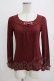 画像1: axes femme / プチローズリボンカットソー M ワイン H-26-01-16-053-AX-TO-NS-ZH (1)
