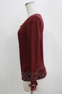 画像2: axes femme / プチローズリボンカットソー M ワイン H-26-01-16-053-AX-TO-NS-ZH