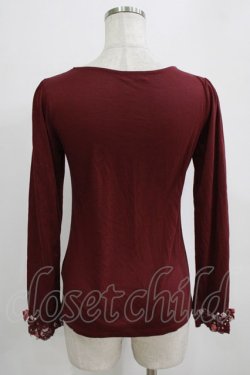 画像3: axes femme / プチローズリボンカットソー M ワイン H-26-01-16-053-AX-TO-NS-ZH