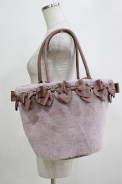 画像1: m petit by misako / NINA'Sコラボ リボンファーバッグ  ピンク H-26-01-16-054-LO-BG-NS-ZH