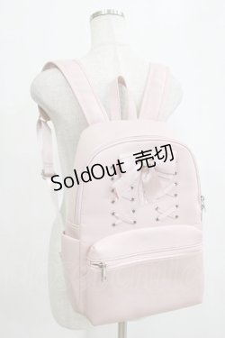 画像1: Ank Rouge / スピンドルリボン合皮リュック  ピンク H-26-01-16-056-CA-BG-NS-ZH