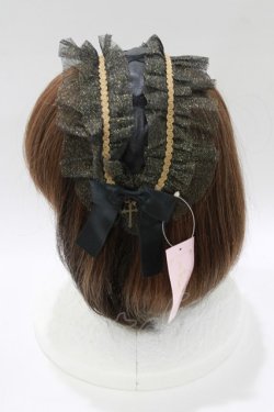 画像2: metamorphose / 合皮クロスカチューシャ  ブラック H-26-01-16-077-ME-AC-NS-ZH